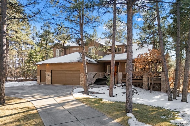 view of front of home featuring a garage