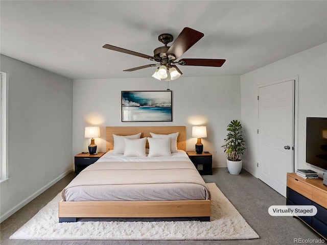 4416 S Vivian St, Morrison, CO 80465 - bedroom with carpet and ceiling fan