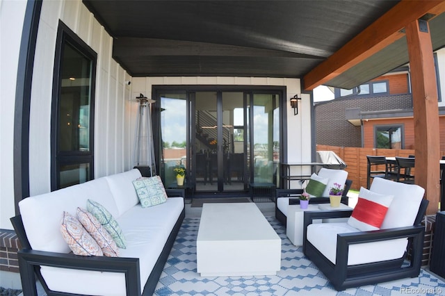 view of patio with an outdoor hangout area