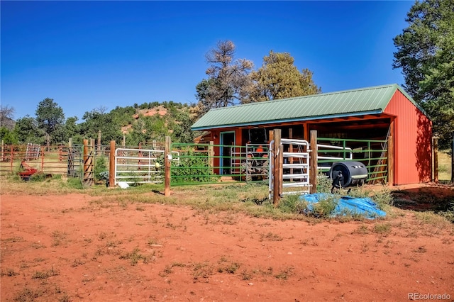 view of horse barn