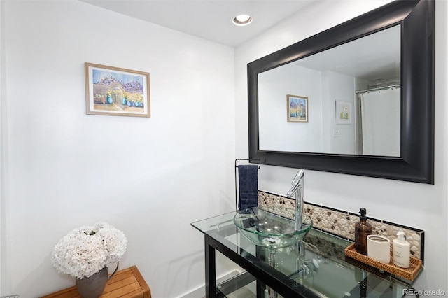 790 N Washington St Unit 1210, Denver, CO 80203 - bathroom with vanity and recessed lighting