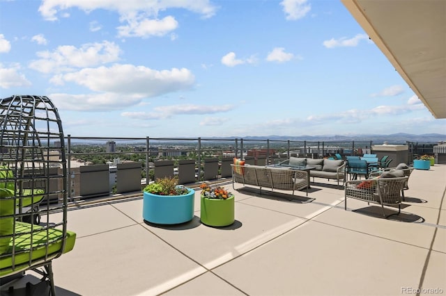 790 N Washington St Unit 1210, Denver, CO 80203 - patio / terrace with outdoor lounge area and a mountain view