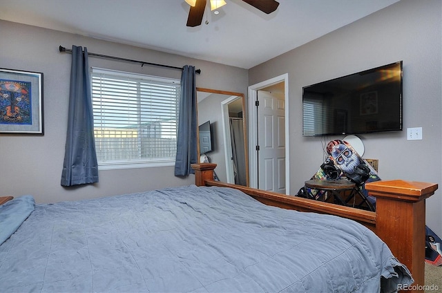 bedroom with ceiling fan