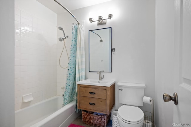 986 S Jersey St, Denver, CO 80224 - bathroom featuring shower / bathtub combination with curtain, toilet, and vanity