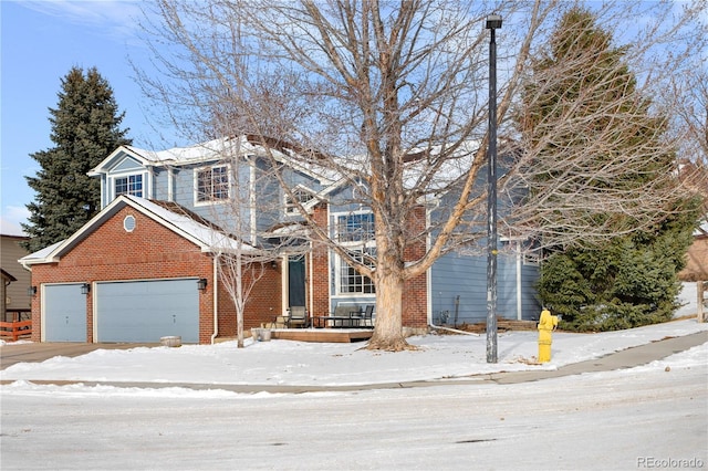 view of property featuring a garage