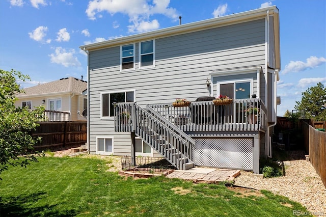 11866 High Desert Rd, Parker, CO 80134 - back of property with stairs and a wooden deck