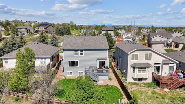 11866 High Desert Rd, Parker, CO 80134 - rear view of house with a residential view, a wooden deck, and stairs