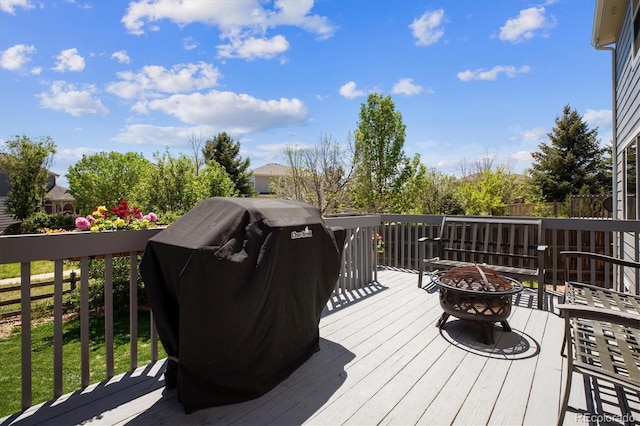 11866 High Desert Rd, Parker, CO 80134 - deck with a fire pit and area for grilling