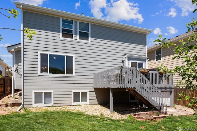 11866 High Desert Rd, Parker, CO 80134 - rear view of property featuring a wooden deck and stairway