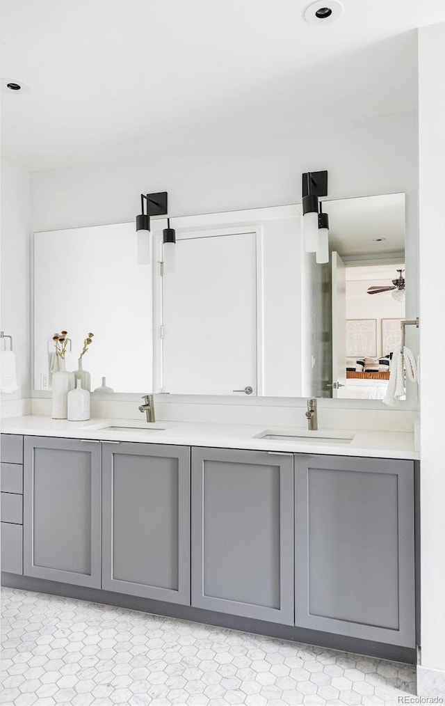 bathroom with vanity