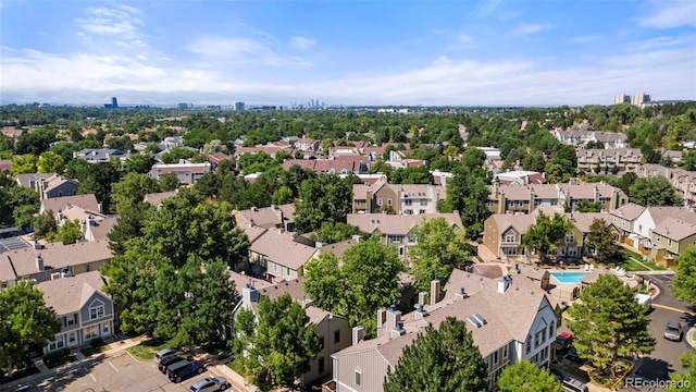 aerial view featuring a residential view