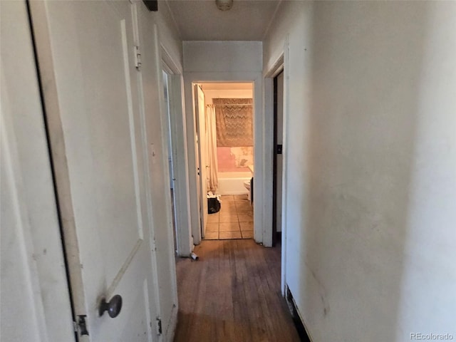 3350 S Eliot St, Englewood, CO 80110 - corridor featuring wood finished floors