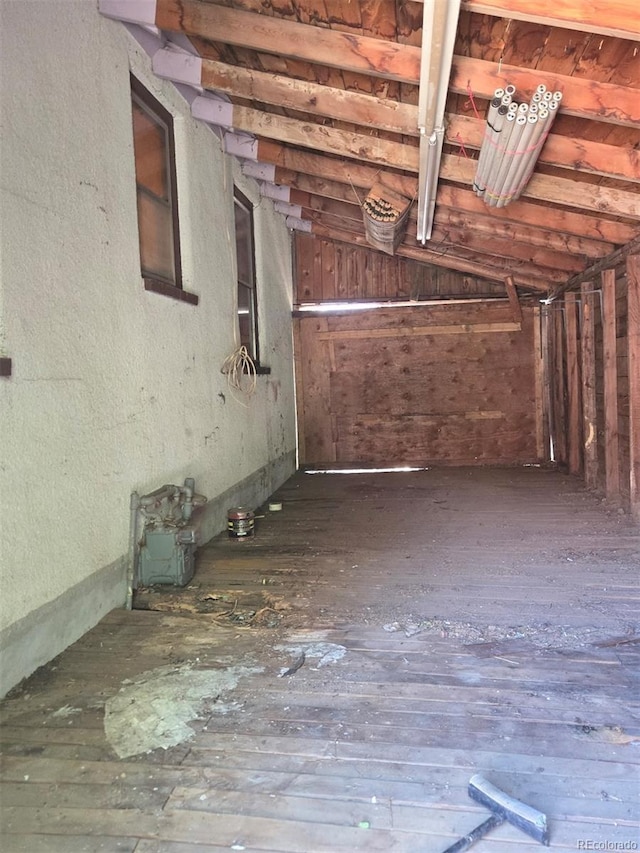 3350 S Eliot St, Englewood, CO 80110 - misc room with vaulted ceiling and wood-type flooring