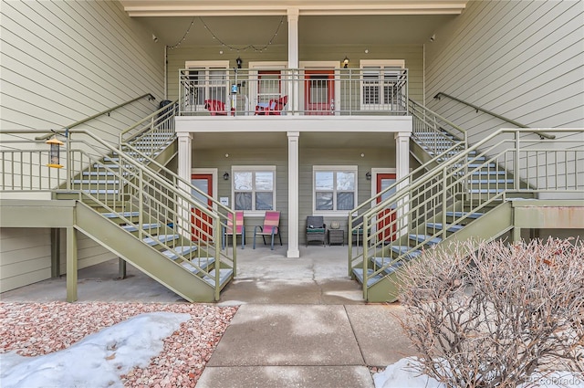 doorway to property with a patio area