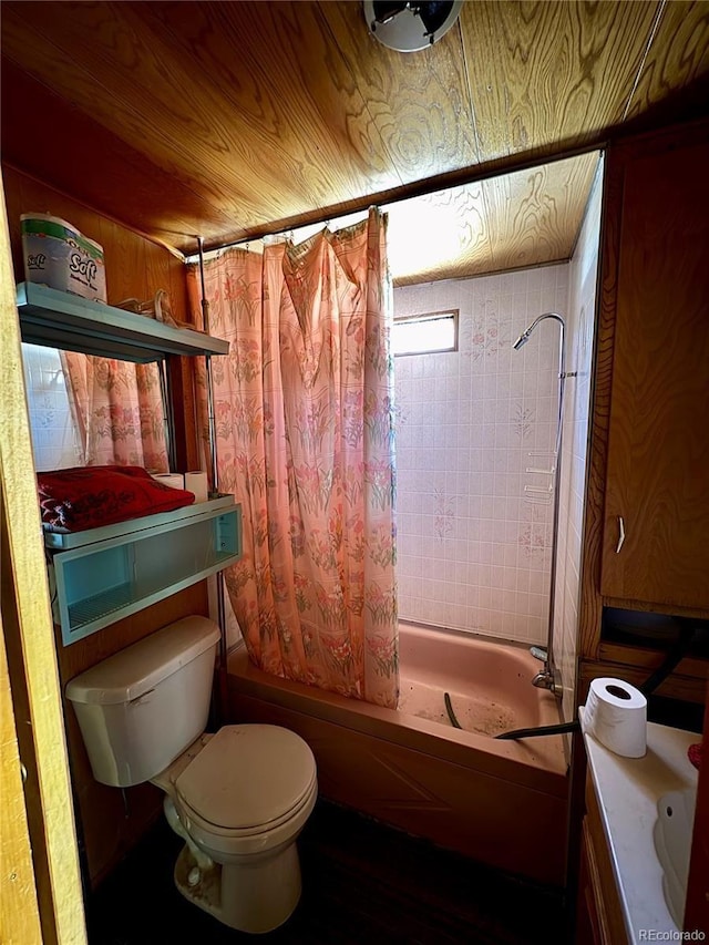 1245 Winchester Dr, Como, CO 80432 - full bathroom featuring shower / tub combo, wood finished floors, and vanity