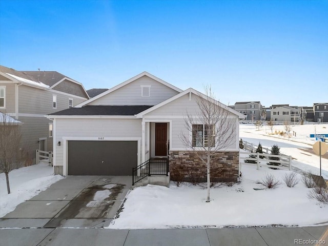 view of front of home featuring a garage