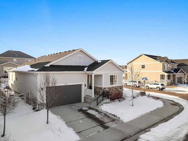 view of front of house featuring a garage