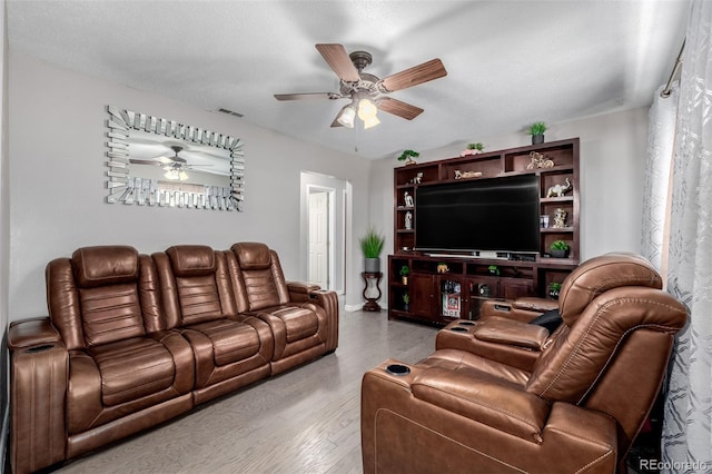 9170 Aspen Dr, Thornton, CO 80229 - living room with a ceiling fan and wood finished floors
