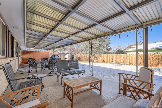 view of patio / terrace featuring an outdoor hangout area