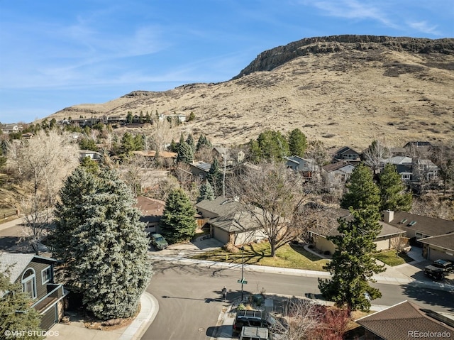 mountain view featuring a residential view