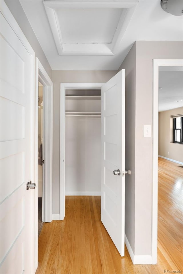 424 S Leyden St, Denver, CO 80224 - hallway with light wood finished floors and baseboards