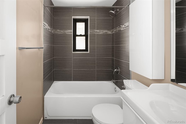 424 S Leyden St, Denver, CO 80224 - full bathroom featuring toilet, shower / washtub combination, and vanity