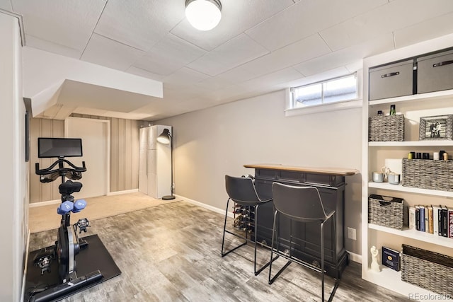 424 S Leyden St, Denver, CO 80224 - workout room featuring wood finished floors and baseboards
