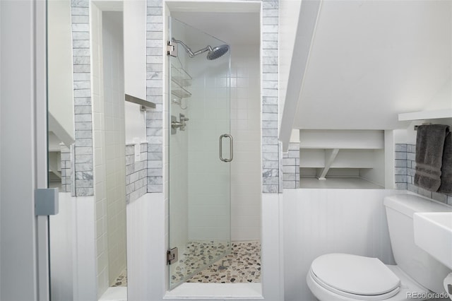 424 S Leyden St, Denver, CO 80224 - bathroom with a shower stall and toilet