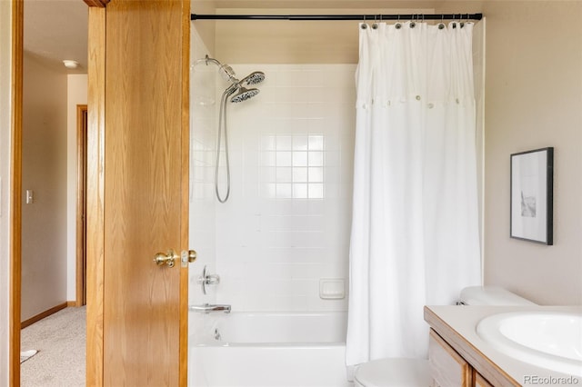 1157 Belleview Dr, Fort Collins, CO 80526 - full bath with shower / bath combo, vanity, and toilet
