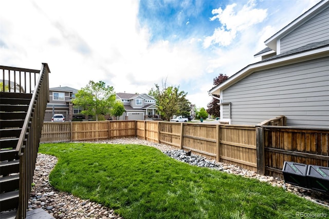5550 Fox Meadow Ave, Highlands Ranch, CO 80130 - view of yard with stairs and a residential view