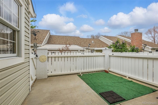 view of patio / terrace featuring a fenced backyard