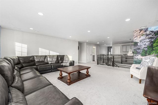 view of carpeted living room