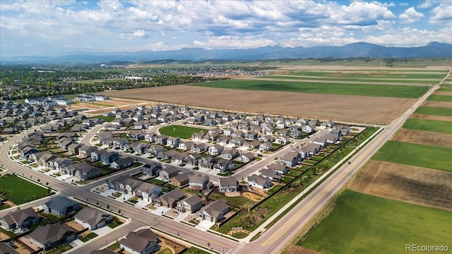 1711 Lazear St, Loveland, CO 80538 - aerial overview of property's location with mountains and nearby suburban area