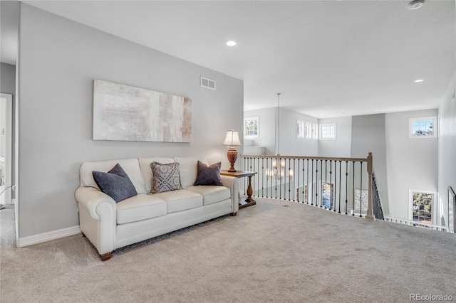 view of carpeted living room