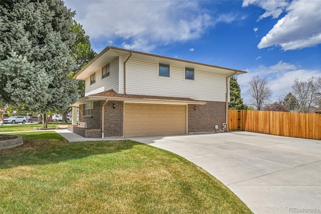 7076 S Spruce Dr W, Centennial, CO 80112 - view of side of property with driveway, brick siding, and an attached garage