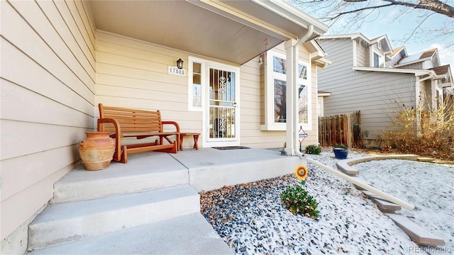 17588 E Dickenson Pl, Aurora, CO 80013 - property entrance with a porch