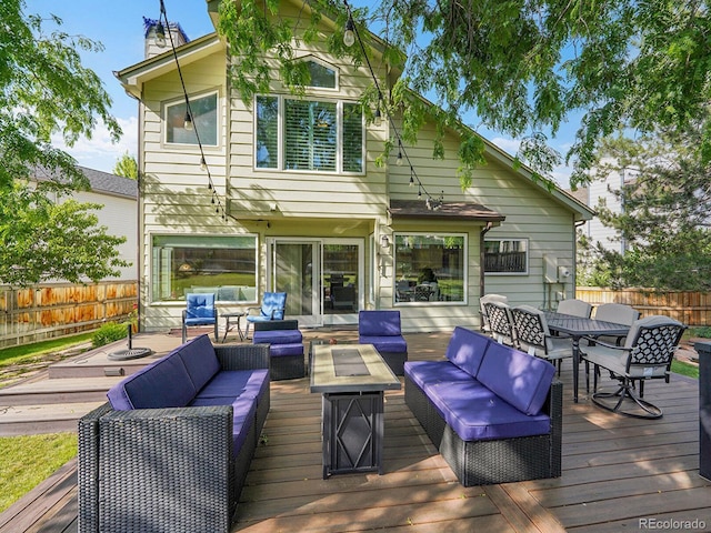1052 Northampton Ct, Highlands Ranch, CO 80126 - deck featuring outdoor lounge area and outdoor dining space