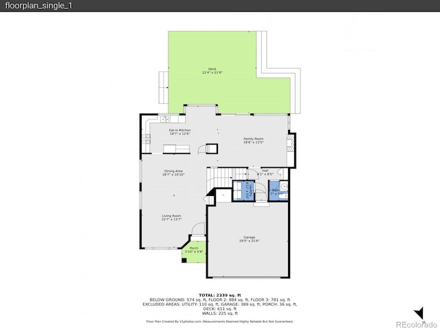 1052 Northampton Ct, Highlands Ranch, CO 80126 - view of property floor plan