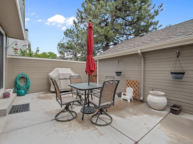 view of patio / terrace featuring outdoor dining space