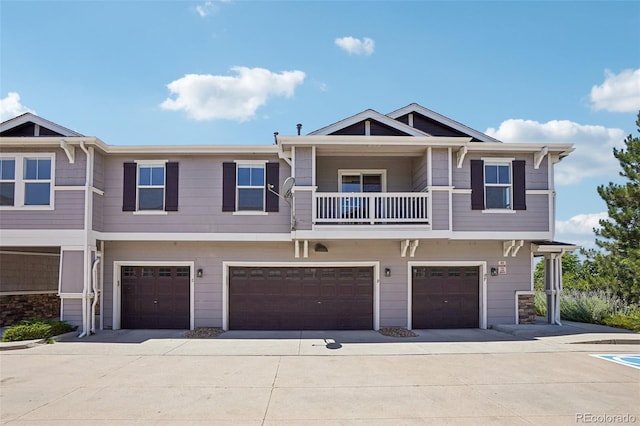 17145 Waterhouse Cir Unit F, Parker, CO 80134 - craftsman-style home with an attached garage, driveway, and a balcony
