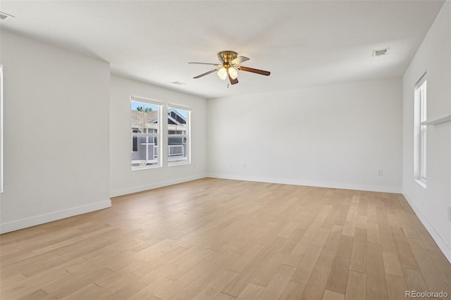 17145 Waterhouse Cir Unit F, Parker, CO 80134 - empty room featuring a ceiling fan and light wood finished floors