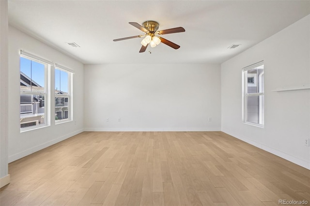 17145 Waterhouse Cir Unit F, Parker, CO 80134 - empty room with light wood finished floors and a ceiling fan