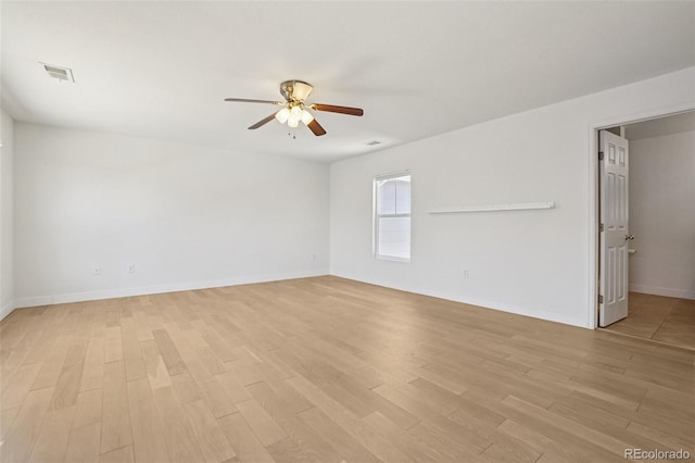 17145 Waterhouse Cir Unit F, Parker, CO 80134 - spare room featuring a ceiling fan and light wood-style flooring