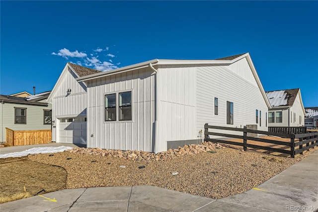 view of home's exterior featuring a garage