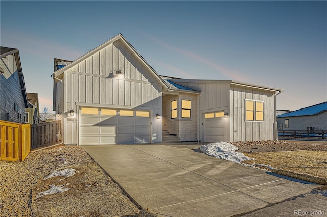 view of front of house featuring a garage