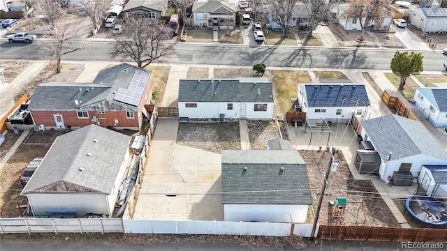 drone / aerial view with a residential view