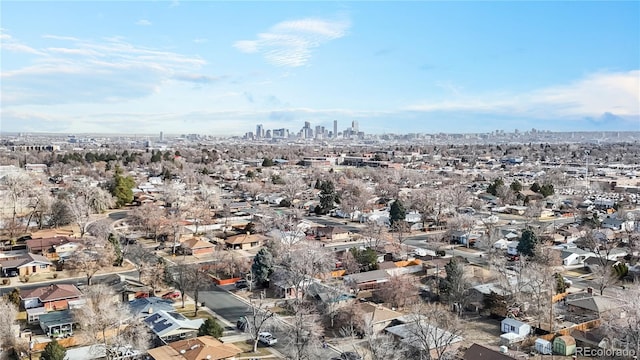 bird's eye view featuring a view of city