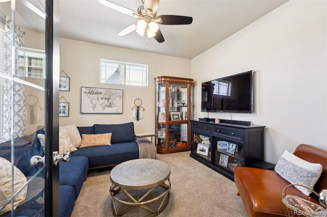 12264 Olive Way, Thornton, CO 80602 - carpeted living area featuring ceiling fan