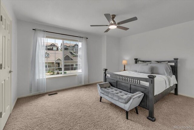 1385 Candleglow St, Castle Rock, CO 80109 - carpeted bedroom with baseboards and a ceiling fan