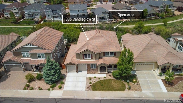 1385 Candleglow St, Castle Rock, CO 80109 - aerial view of residential area